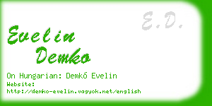 evelin demko business card